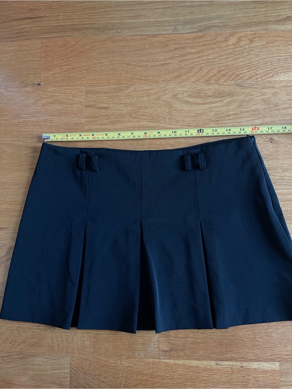 Black Pleated Mini Skirt